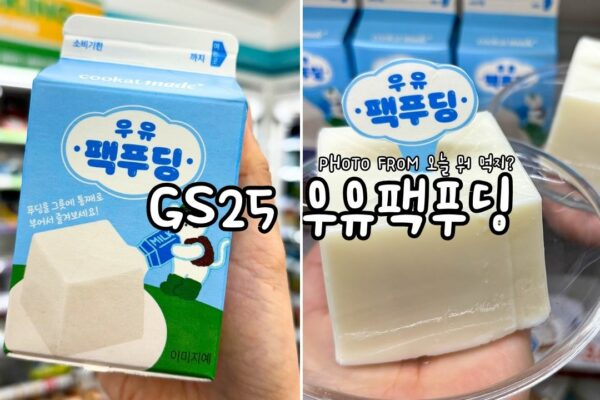 韓國GS25牛奶盒布丁GS25우유팩푸딩